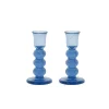 Juliska Candles|Provence 5" Candlestick, Set of 2 in Chambray