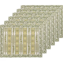 Couleur Nature Place Settings & Linens|Provence Avignon Mats in Pistache, Set of 6