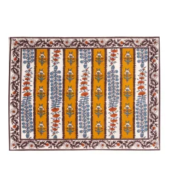 Couleur Nature Place Settings & Linens|Provence Avignon Mats in Dijon & Blue, Set of 6