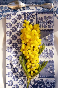 Couleur Nature Place Settings & Linens|Provence Avignon Napkins in Blue & Marine , Set of 6