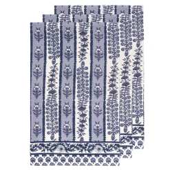 Couleur Nature Place Settings & Linens|Provence Avignon Tea Towels in Blue & Marine, Set of 3