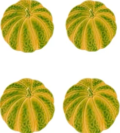 Bordallo Pinheiro Dinnerware|Pumpkin Dessert Plate, Set of 4