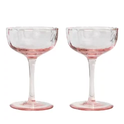 Juliska Glassware|Puro Cocktail Coupe, Set of 2 in Blush