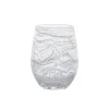 Juliska Glassware|Puro Marbled Stemless Wine Glass in White