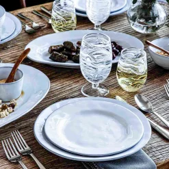 Juliska Glassware|Puro Marbled Stemless Wine Glass in White