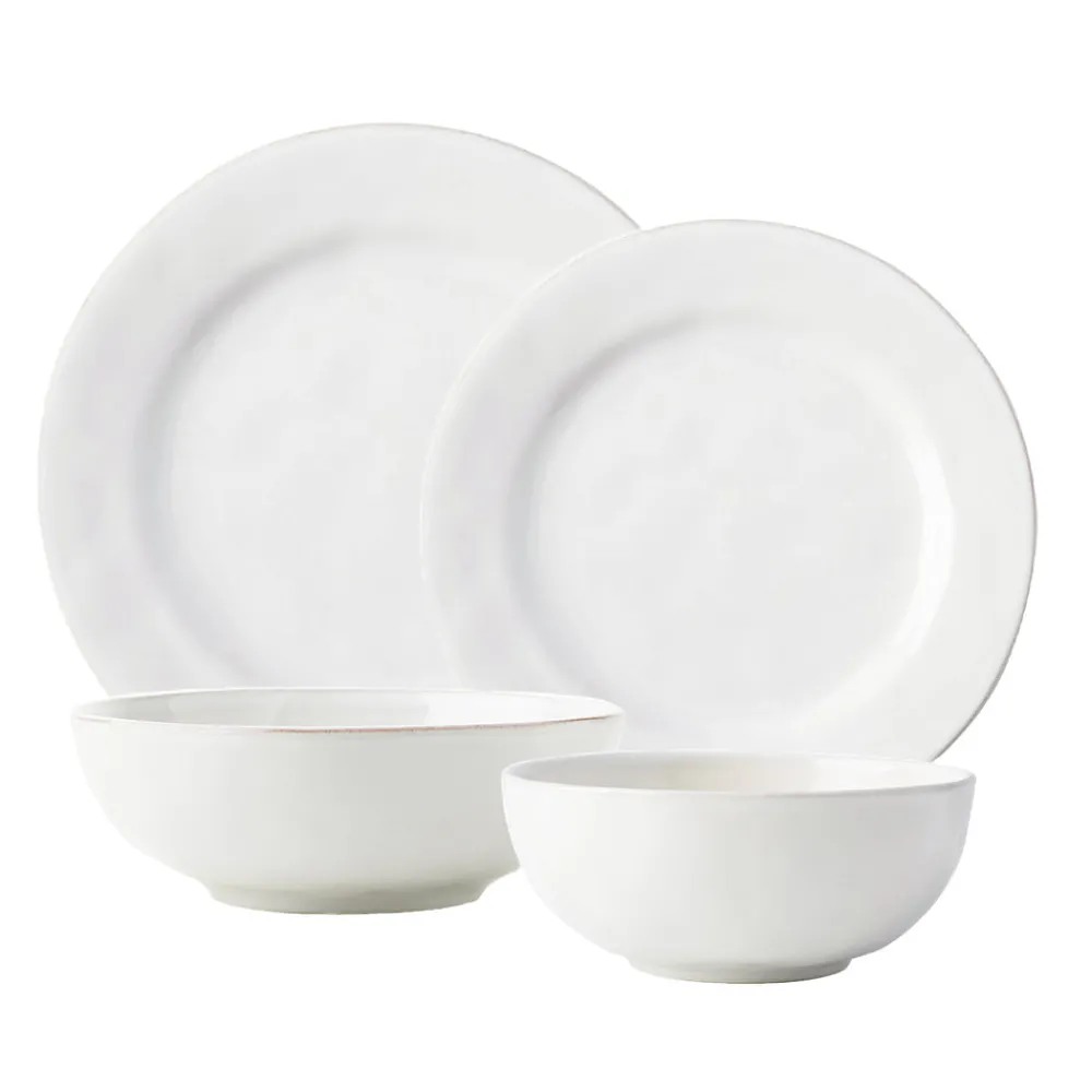 Juliska Dinnerware|Puro Whitewash Place Setting, Set of 4