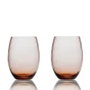 Caskata Glassware|Quinn Amber Tumblers, Set of 2