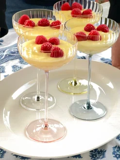 Caskata Glassware|Quinn Citrine Coupe Glasses, Set of 2