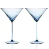 Caskata Glassware|Quinn Ocean Martini Glasses, Set of 2