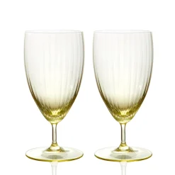 Caskata Glassware|Quinn Optic Everyday Glasses Citrine, Set of 2