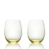 Caskata Glassware|Quinn Optic Tumblers Citrine, Set of 2