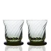 Caskata Glassware|Quinn Optic Votive Holders in Smoke, Set of 2