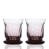 Caskata Glassware|Quinn Optic Votive Holders in Mocha, Set of 2