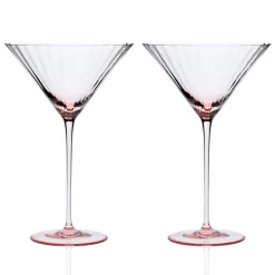 Caskata Glassware|Quinn Rose Martini Glasses, Set of 2