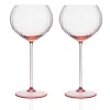 Caskata Glassware|Quinn Rose Red Wine Glasses, Set of 2