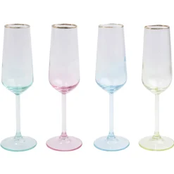 VIETRI Glassware|Rainbow Champagne Flute