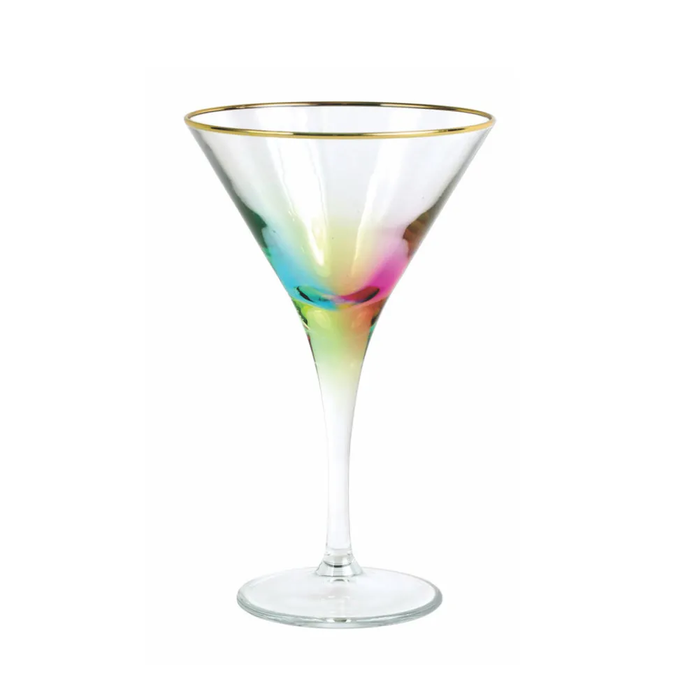 VIETRI Glassware|Rainbow Martini Glass