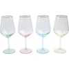 VIETRI Glassware|Rainbow Wine Glasses, Set of 4