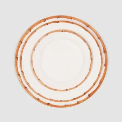 Z.d.G. Dinnerware|Ramatuelle Bamboo Large Dinner/Charger Plate, Natural