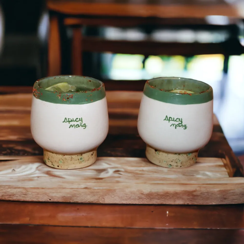 Caitlin Rounds Antiques Glassware|Ranch Style “Spicy Marg” Cups, Set of 2