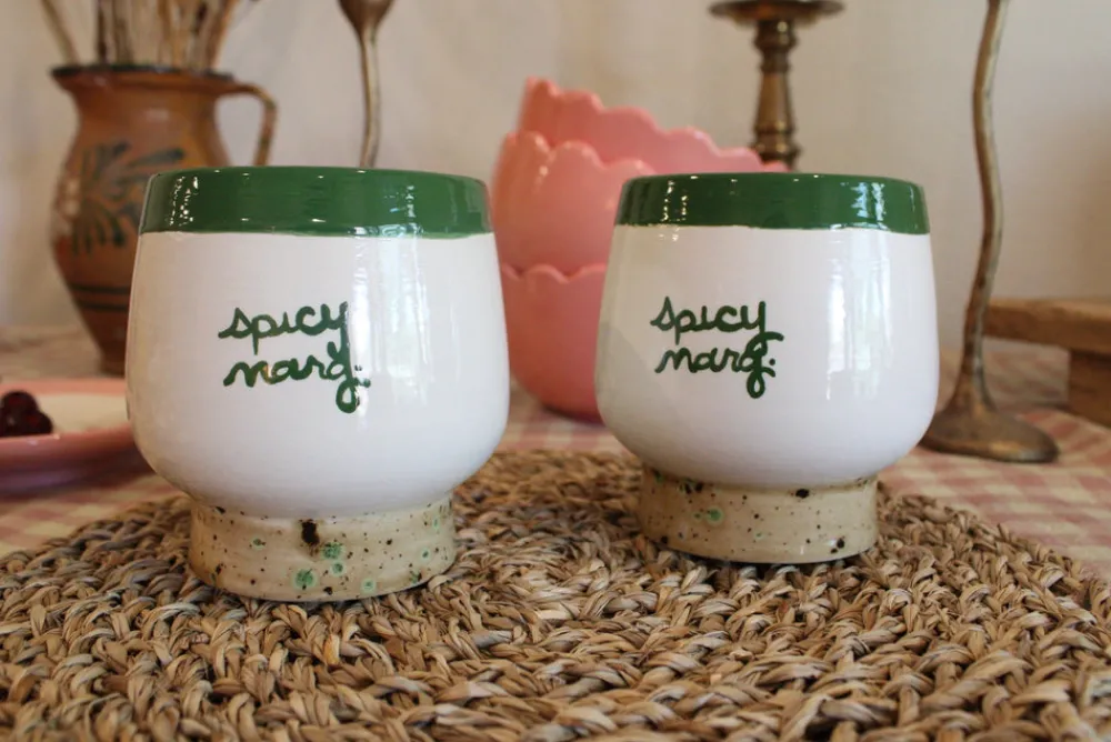 Caitlin Rounds Antiques Glassware|Ranch Style “Spicy Marg” Cups, Set of 2