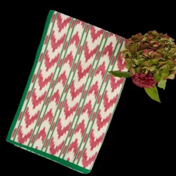 Maison Margaux Place Settings & Linens|Raspberry Red Ikat Tablecloth