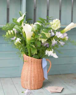 Maggie Bentley Designs Glassware|Rattan Flower Pitcher