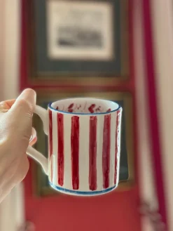 Sveva's Home Dinnerware|Red Ceramic Mug, Set of 6