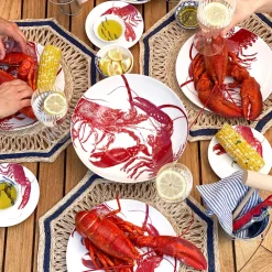 Caskata Dinnerware|Red Lobster Canape Plates