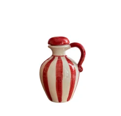 Sveva's Home Dinnerware|Red Olive Oil and Vinegar Bottle, Set of 2