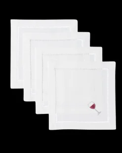 Henry Handwork Place Settings & Linens|Red Wine Cocktail Napkin Set