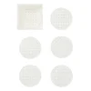 Kim Seybert Place Settings & Linens|Reed Coasters in White, Set of 6 in a Caddy
