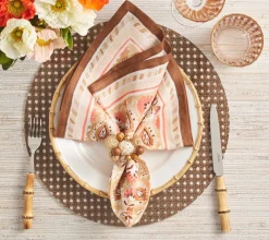Kim Seybert Place Settings & Linens|Reed Placemat in Brown, Set of 4