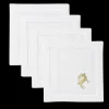 Henry Handwork Place Settings & Linens|Reindeer Gold Cocktail Napkin Set