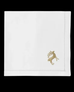 Henry Handwork Place Settings & Linens|Reindeer Gold Napkin