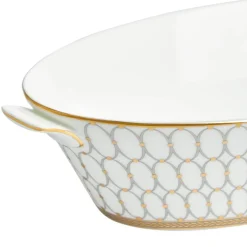 Wedgwood Dinnerware|Renaissance Grey Open Oval Vegetable Dish