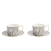 Wedgwood Dinnerware|Renaissance Teacup Saucer in Grey, Set of 2
