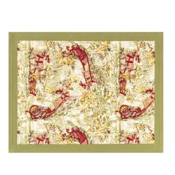 Couleur Nature Place Settings & Linens|Renne Reindeer Mats in Red & Green, Set of 6