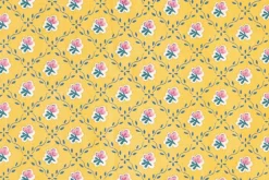 Maria Louise Cottage Place Settings & Linens|Retro Rose Napkins in Yellow, Set of 4