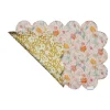 Coco & Wolf Place Settings & Linens|Reversible Cloud Scallop Placemat Made With Liberty Fabric in Spring Blooms & Betsy Boo