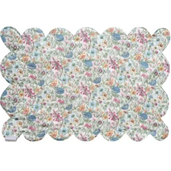 Coco & Wolf Place Settings & Linens|Reversible Scalloped Placemat Made With Liberty Fabric in Donna Leigh