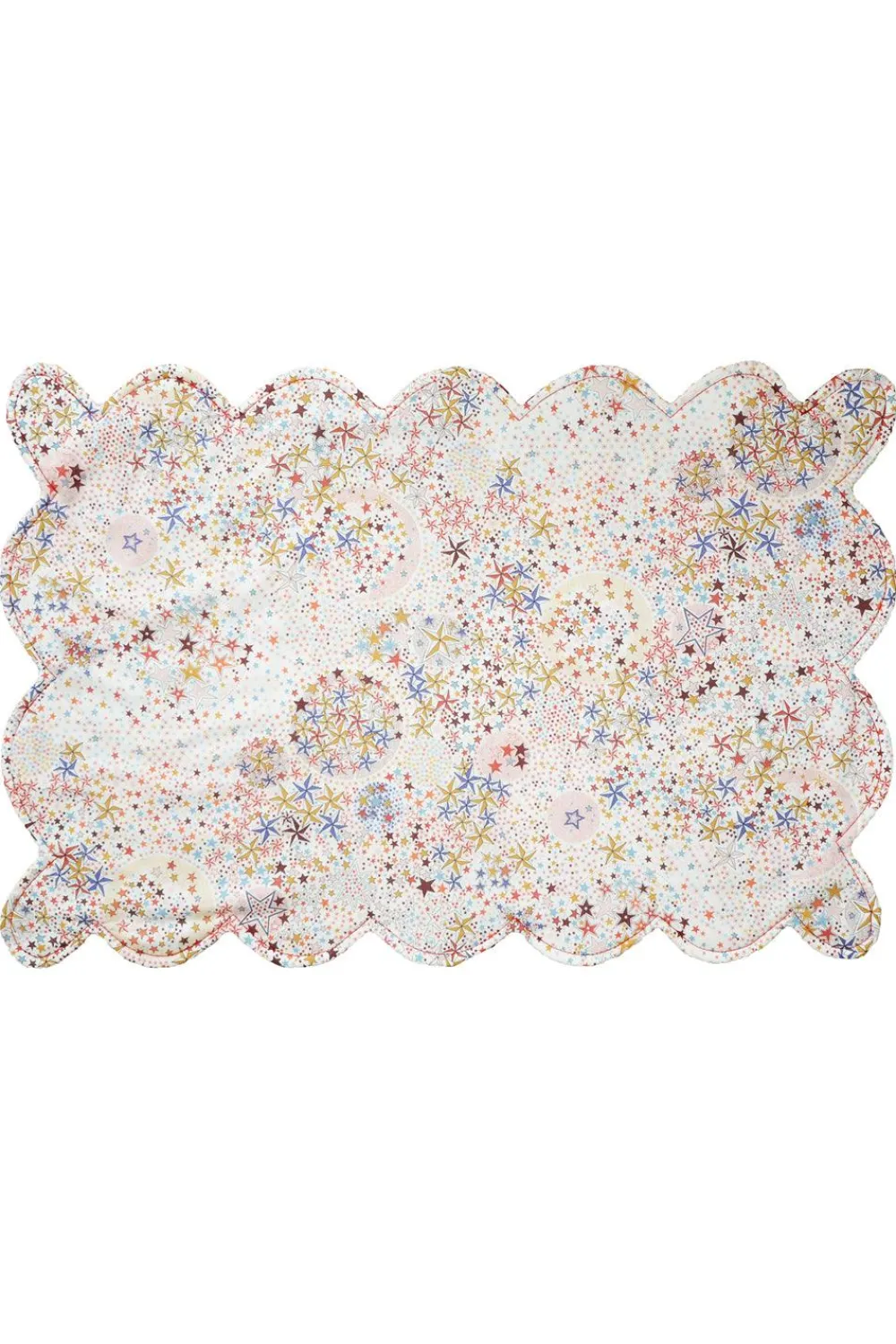 Coco & Wolf Place Settings & Linens|Reversible Scalloped Placemat Made With Liberty Fabric in Mitsi Valeria & Adelajda