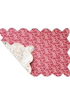Coco & Wolf Place Settings & Linens|Reversible Scalloped Placemat Made With Liberty Fabric in Mitsi Valeria & Adelajda