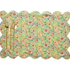Coco & Wolf Place Settings & Linens|Reversible Scalloped Placemat Made With Liberty Fabric in Betsy Sunflower & Elements Green