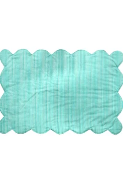 Coco & Wolf Place Settings & Linens|Reversible Scalloped Placemat Made With Liberty Fabric in Betsy Sunflower & Elements Green