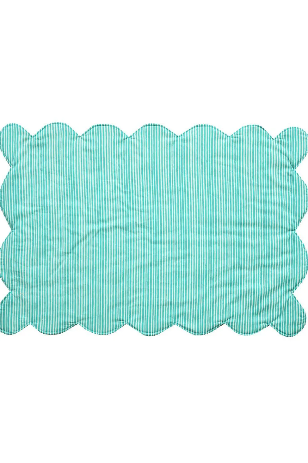 Coco & Wolf Place Settings & Linens|Reversible Scalloped Placemat Made With Liberty Fabric in Betsy Sunflower & Elements Green