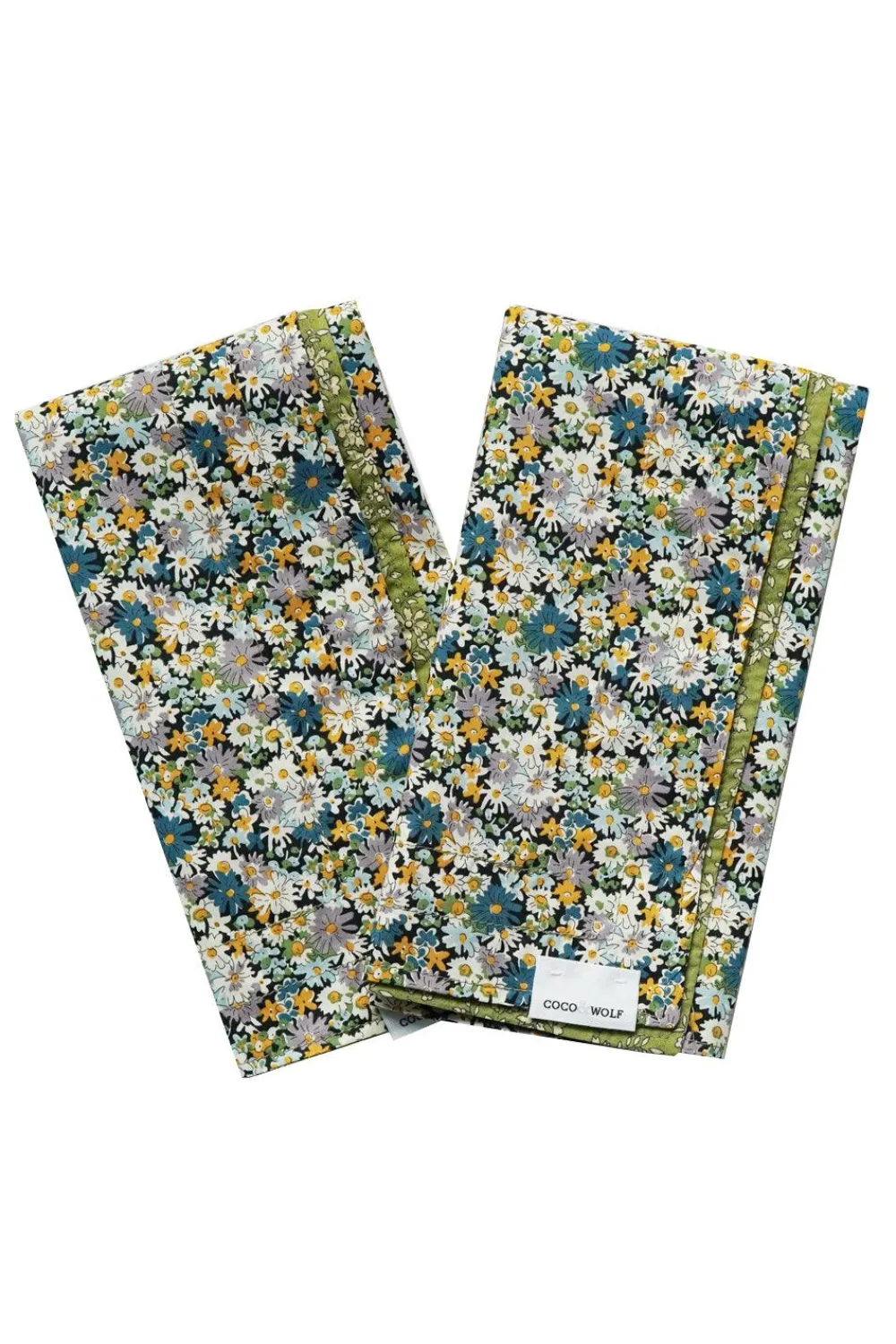 Coco & Wolf Place Settings & Linens|Reversible Stitch Napkin Set Made With Liberty Fabric in Libby & Capel Pistachio