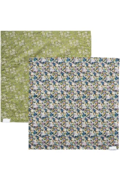 Coco & Wolf Place Settings & Linens|Reversible Stitch Napkin Set Made With Liberty Fabric in Libby & Capel Pistachio