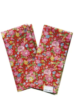 Coco & Wolf Place Settings & Linens|Reversible Stitch Napkin Set Made With Liberty Fabric in Betsy Star & Capel