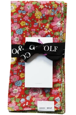 Coco & Wolf Place Settings & Linens|Reversible Stitch Napkin Set Made With Liberty Fabric in Betsy Star & Capel